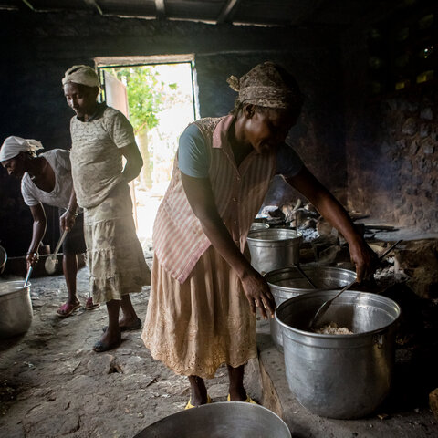 Cooking the school lunch