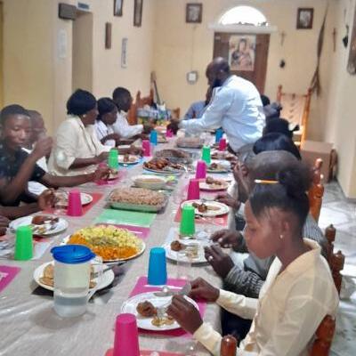 end of school year dinner party with the teachers