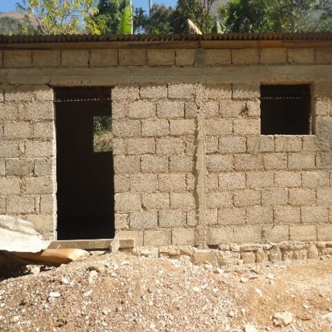 One of the homes we funded under construction